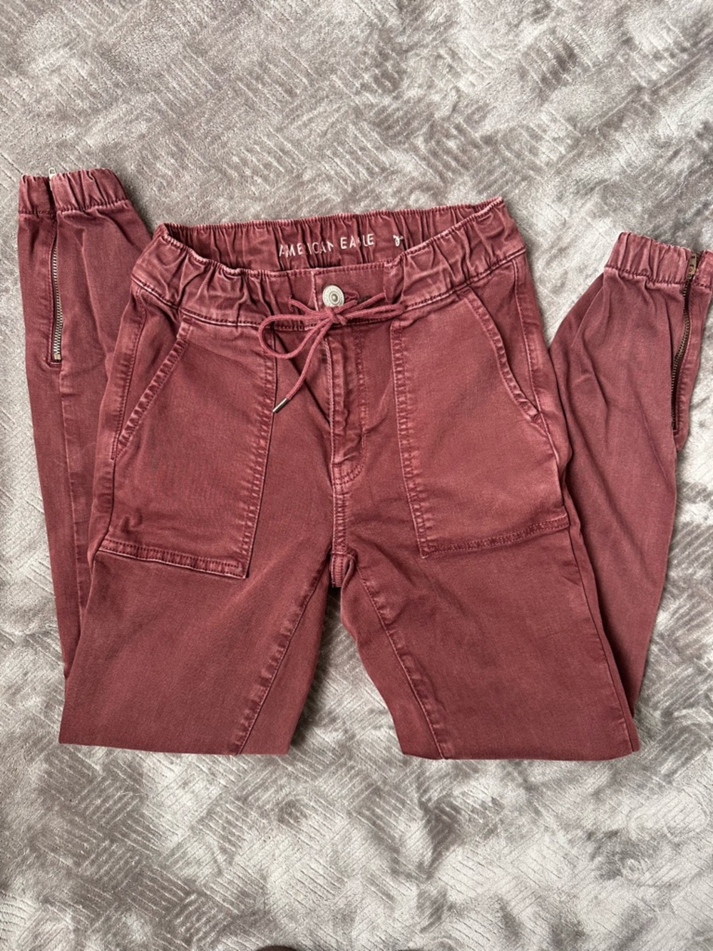 American Eagle Outfitters Dark Mauve Stretch Jean Pants